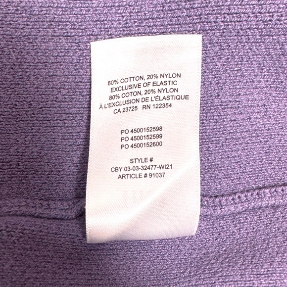 TNA (Aritzia) | Full-zip Cotton Knit Sweater | S | Purple | Athleisure | Casual - Picture 5 of 15
